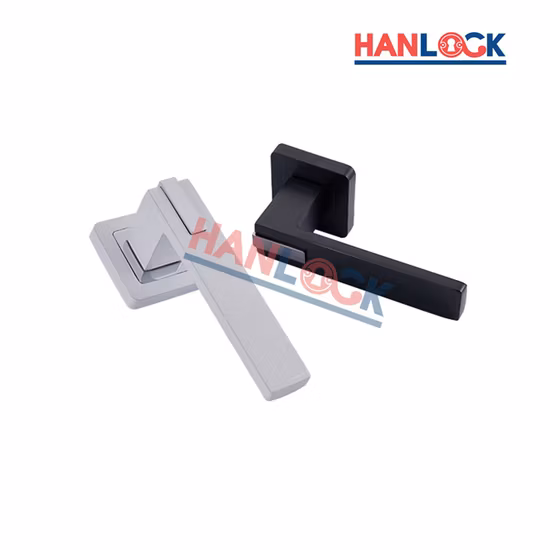 Poignées de porte en aluminium de décoration de maison moderne 2022 avec placage noir/argent