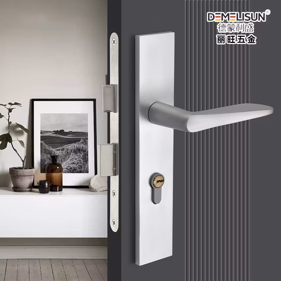 Serrure de poignée de porte en zinc antique vintage, vente en gros, avec rosette