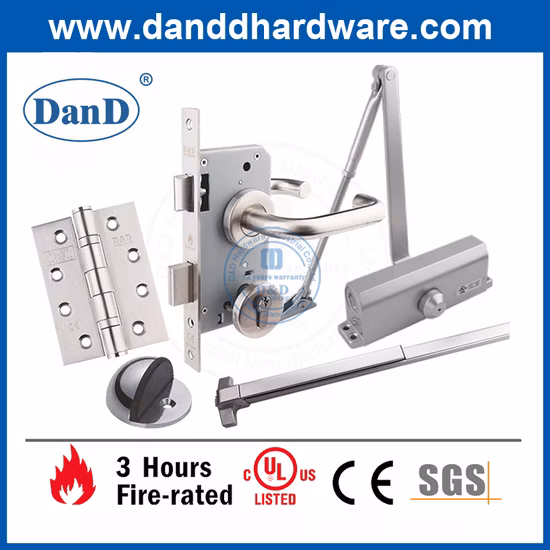 Poignée de porte avant en acier inoxydable, or et argent, pour hôtel et appartement