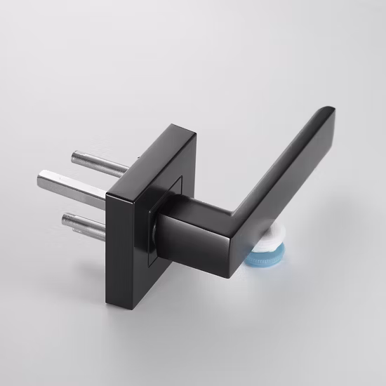 Levier intérieur en verre et acier inoxydable, en aluminium, moderne, Commercial, pour meubles de luxe, poignée de porte en plastique, mortaise sûre, poignée de verrouillage